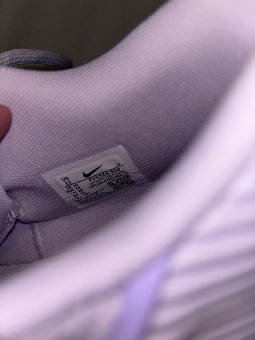 ✨Nike Light Lavender✨ Training Sneakers with Dark Purple Swoosh size 11 men - Picture 7 of 7